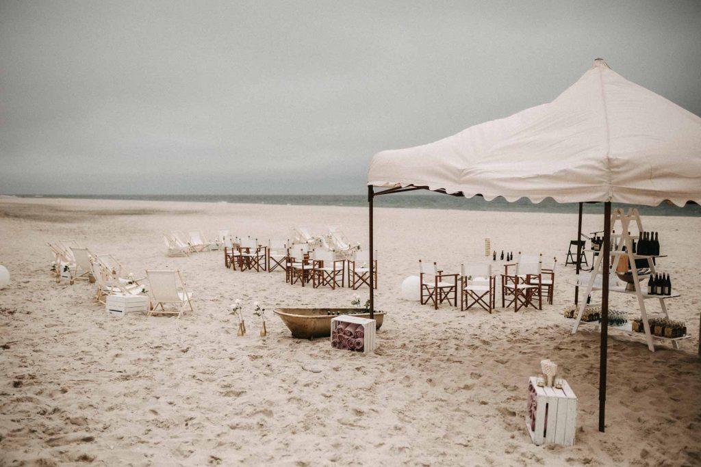 Ein Get Together zur Hochzeit am Strand auf Sylt.