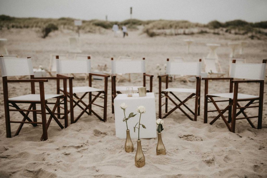 Eine Hochzeit auf Sylt am Strand.